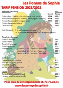 TARIF PENSION 2021 2022
