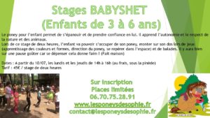 STAGE BABYSHET ETE 2023